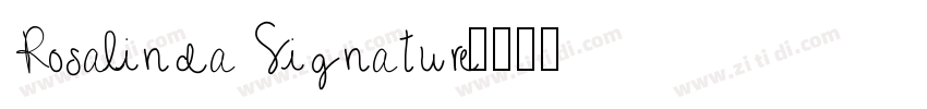 Rosalinda Signature字体转换